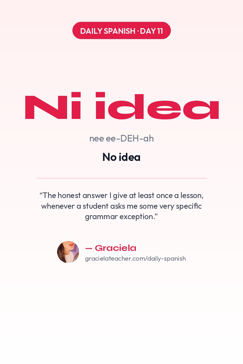Ni idea — No idea