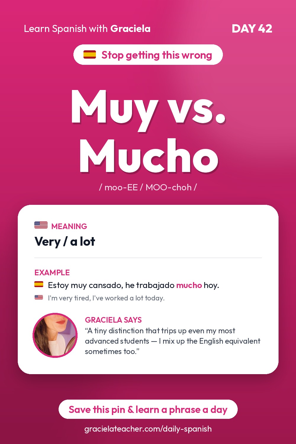 Muy vs. Mucho — Very / a lot
