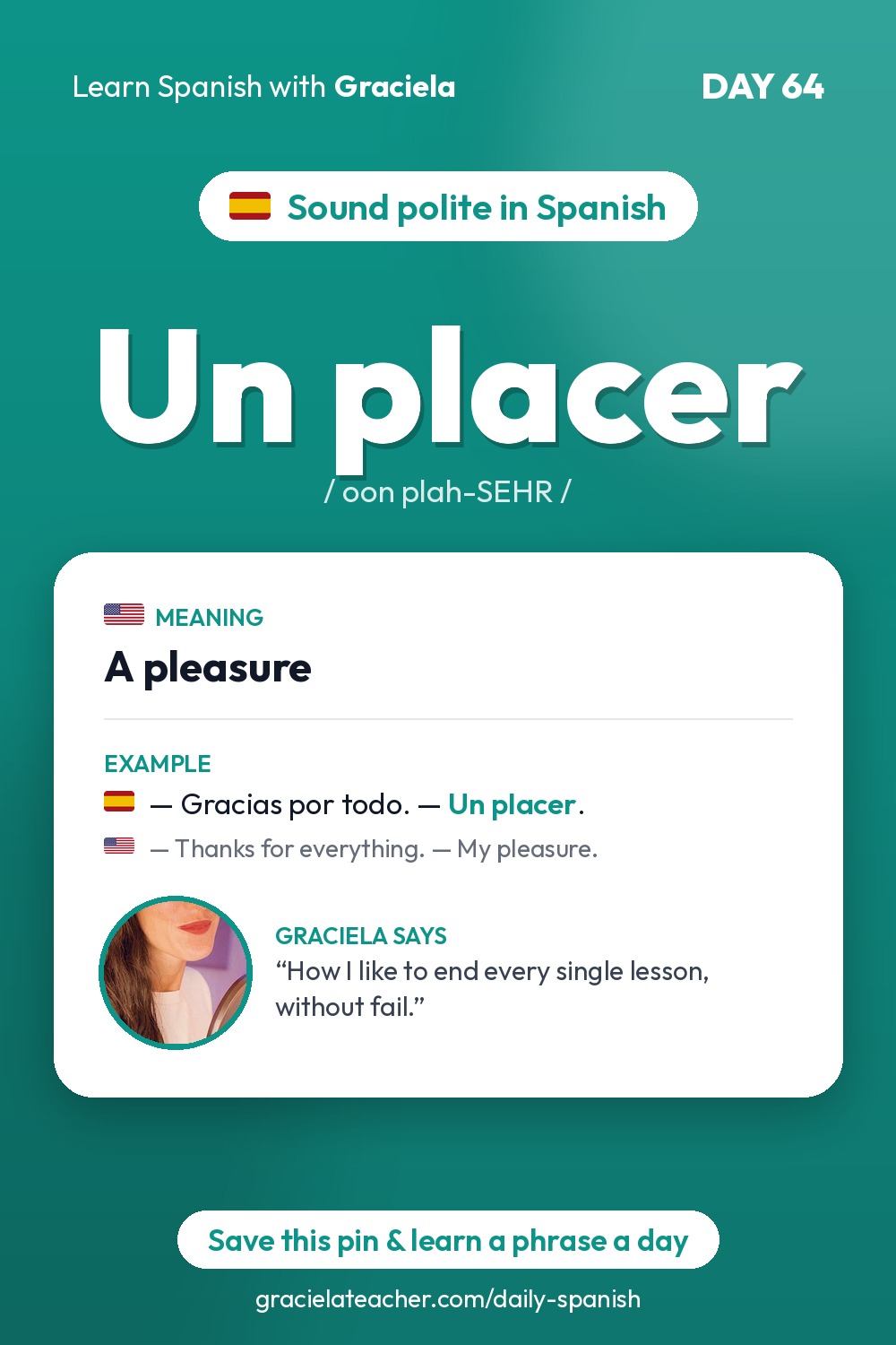 Un placer — A pleasure