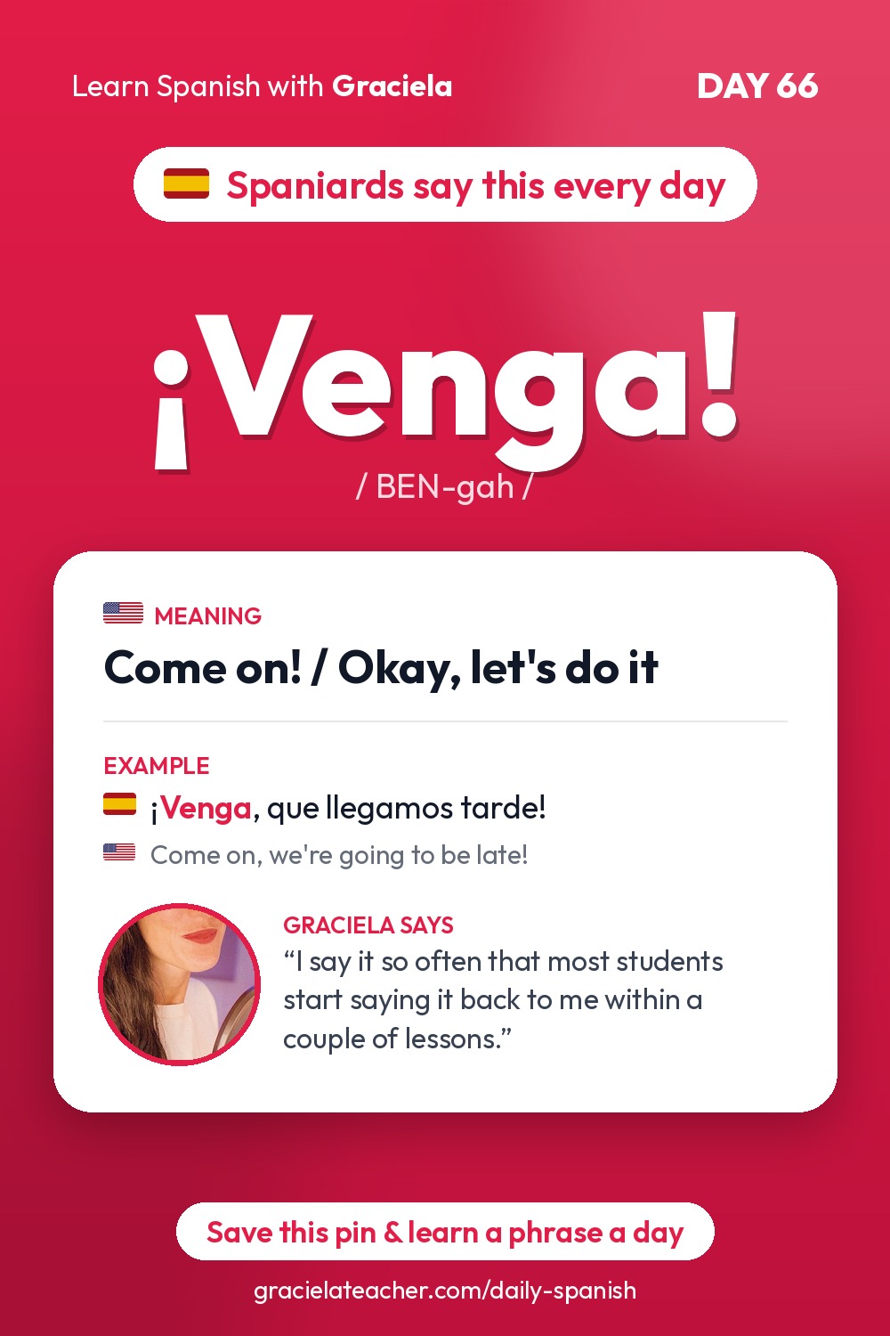 ¡Venga! — Come on! / Okay, let's do it